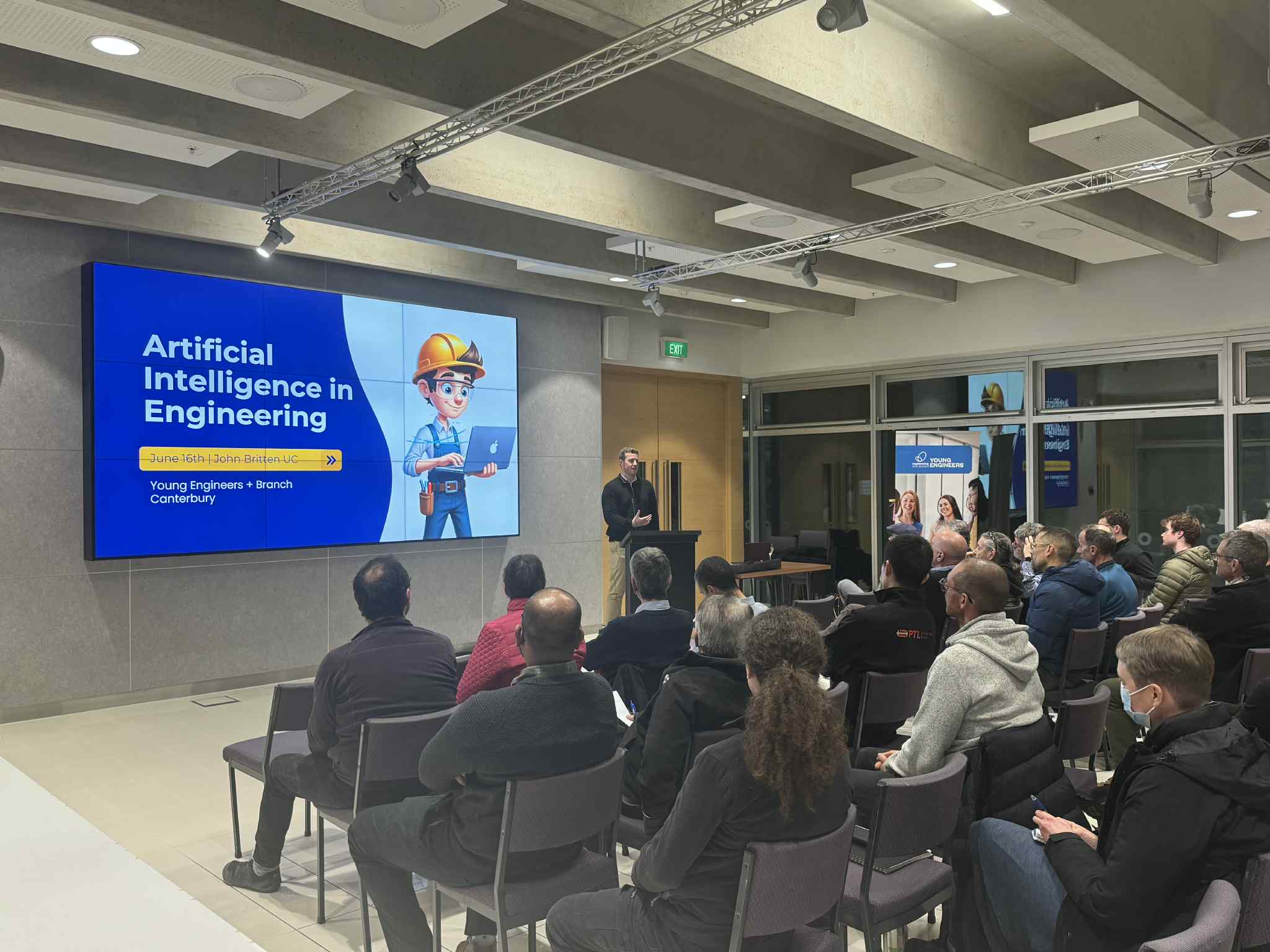 Blake Harkness - Fractional AI Engineer speaking at an AI event in New Zealand